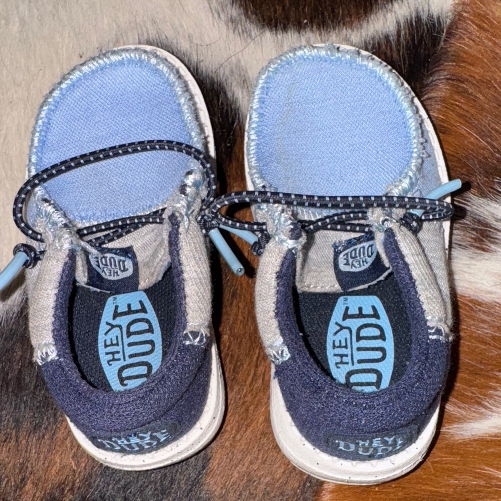 Hey Dude Kids Light Blue Moccasins